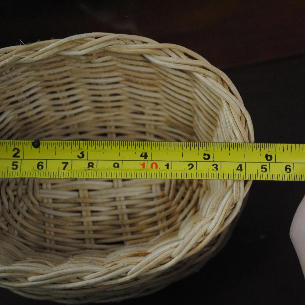 Lot of 4 Vintage Mini Wicker Baskets made in Hong Kong